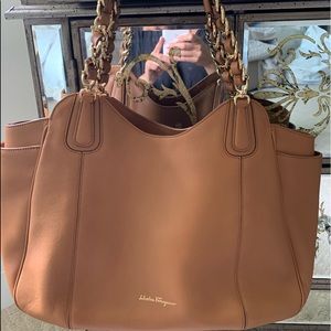 Caramel Salvatore Ferragamo tote bag